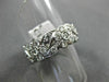 ESTATE WIDE 2.31CT DIAMOND 14KT WHITE GOLD 3D FLOWER FILIGREE ETERNITY RING 1356