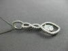 ANTIQUE .67CT ROUND DIAMOND 18KT WHITE GOLD INFINITY FLOATING PENDANT & CHAIN