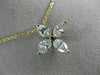 ANTIQUE 1.30CT MARQUISE DIAMOND 14KT YELLOW GOLD FOUR LEAF FLOWER PENDANT #19788