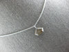 ESTATE 1.82CT CHOCOLATE FANCY DIAMOND 18KT WHITE GOLD PENTAGON SOLITAIRE PENDANT
