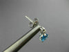 ESTATE 2.02CT DIAMOND & AAA BLUE TOPAZ 14K WHITE GOLD TEAR DROP HANGING EARRINGS