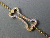 ESTATE .12CT PINK DIAMOND 18KT ROSE GOLD 3D CLASSIC LUCKY DOG BONE FUN BRACELET