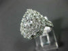 ESTATE LARGE 3.11CT DIAMOND 14K WHITE GOLD CLASSIC HALO FILIGREE ENGAGEMENT RING