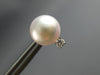 .09CT DIAMOND & AAA LIGHT PINK SOUTH SEA PEARL 14KT WHITE GOLD 3D STUD EARRINGS