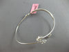 LARGE .60CT DIAMOND 18KT WHITE GOLD 3D ROUND & BAGUETTE FLEXIBLE BANGLE BRACELET