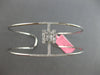 WIDE .57CT DIAMOND 18K WHITE GOLD ROUND & BAGUETTE FLEXIBLE CUFF BANGLE BRACELET