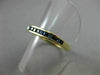 ESTATE .60CT AAA ASSCHER CUT SAPPHIRE 14KT YELLOW GOLD WEDDING RING BAND #20288