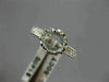ANTIQUE .60CT DIAMOND 14KT WHITE GOLD FILIGREE SEMI MOUNT ENGAGEMENT RING #14833