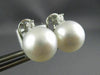 ESTATE LARGE .26CT DIAMOND & AAA SOUTH SEA PEARL 14K WHITE GOLD CLIP ON EARRINGS