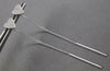 LARGE .21CT DIAMOND 14KT WHITE GOLD HEART SHAPE CHANDELIER BAR HANGING EARRINGS