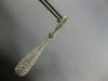 LARGE 4.74CT DIAMOND 14K WHITE GOLD ELONGATED TEAR DROP CLASSIC HANGING EARRINGS
