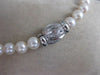 ANTIQUE DIAMOND 7.5MM SOUTH SEA PEARL 18KT WHITE GOLD 18" NECKLACE F/G VVS #1457