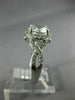 ESTATE 2.93CT AAA WHITE TOPAZ 14KT WHITE GOLD 3D INFINITY LOVE ENGAGEMENT RING