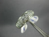 ESTATE WIDE 1.42CT DIAMOND 14K WHITE GOLD 3D PAVE SEMI ETERNITY ANNIVERSARY RING