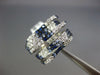 LARGE 1.99CT DIAMOND & AAA SAPPHIRE 18KT WHITE GOLD STACKABLE MULTI ROW FUN RING