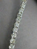 ESTATE 7.30CTW DIAMOND 14KT WHITE GOLD SQUARE LINE TENNIS BRACELET 7.50" #21554