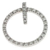 ESTATE .38CT DIAMOND 14KT WHITE GOLD 3D CLASSIC CIRCLE OF LIFE FLOATING PENDANT