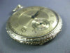 ANTIQUE LARGE HAMPDEN 14KT WHITE GOLD FILLED ROUND FILIGREE POCKET WATCH #26634