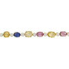 32.41CT DIAMOND & AAA MULTI COLOR SAPPHIRE 18K 2 TONE GOLD OVAL & ROUND NECKLACE
