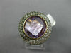 ESTATE LARGE 4.51CT WHITE CHOCOLATE FANCY DIAMOND AMETHYST 14KT YELLOW GOLD RING