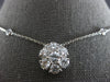 EXTRA LARGE 2.37CT DIAMOND 14K WHITE GOLD FLOWER BY THE YARD LOVE NECKLACE 27836