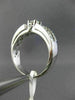 ESTATE .90CT ROUND & BAGUETTE DIAMOND 14KT WHITE GOLD FOUR PRONG ENGAGEMENT RING