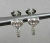 ESTATE  .60CT DIAMOND 14KT WHITE GOLD HEART HUGGIE EARRINGS BEAUTIFUL! #1424