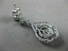 1.40CT ROUND & PRINCESS DIAMOND 14K WHITE GOLD OPEN FILIGREE CHANDELIER EARRINGS