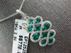 LARGE 2.12CT DIAMOND & AAA EMERALD 18KT WHITE GOLD OVAL INFINITY JOURNEY PENDANT