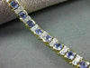 ESTATE WIDE 11.80CT DIAMOND & AAA TANZANITE 14KT W&Y GOLD BRACELET STUNNING 1913