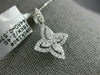ESTATE .57CT DIAMOND 18K WHITE GOLD 3D CLASSIC 4 LEAF CLOVER FLOWER LOVE PENDANT