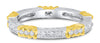 .27CT DIAMOND 14KT 2 TONE GOLD ROUND FILIGREE ETERNITY WEDDING ANNIVERSARY RING