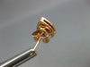 ESTATE .68CT DIAMOND 18KT ROSE GOLD 3D 2 IN 1 TEAR DROP STUD HANGING EARRINGS