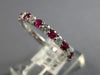 .92CT DIAMOND & AAA RUBY 14KT WHITE GOLD SHARED PRONG 2mm ETERNITY FUN LOVE RING