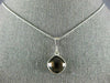 ESTATE 3.60CT AAA SMOKEY TOPAZ 14KT WHITE GOLD 3D CLASSIC BEZEL CUSHION PENDANT