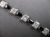 EXTRA LARGE 14.84CT DIAMOND & AAA SAPPHIRE 18KT WHITE GOLD 3D INVISIBLE BRACELET