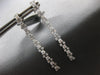 ESTATE 1.05CT DIAMOND 18K WHITE GOLD ROUND 2 ROW CHANDELIER FUN HANGING EARRINGS