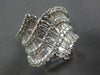 LARGE 3.52CT DIAMOND 18KT WHITE GOLD 3D ROUND & BAGUETTE SWIRL ANNIVERSARY RING