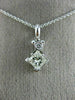 ESTATE .66CT DIAMOND 18KT WHITE GOLD PRINCESS CUT SOLITAIRE PENDANT #10974