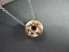 ESTATE .33CT DIAMOND ETOILE 14KT ROSE & WHITE GOLD CIRCLE OF LIFE PENDANT #10097