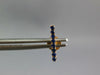 ESTATE .17CT AAA SAPPHIRE 14KT ROSE GOLD 3D CLASSIC ROUND BAR STUD EARRINGS