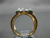 ESTATE LARGE .69CT DIAMOND 14KT WHITE & ROSE GOLD LEAF MULTI ROW FLOWER FUN RING