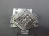 LARGE 1.50CT DIAMOND 14K WHITE GOLD ROUND & PRINCESS SQUARE HALO ENGAGEMENT RING