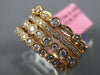 ESTATE WIDE .62CT DIAMOND 18KT ROSE GOLD 3D FILIGREE STACKABLE FUN RING