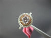 GIA 1.10CT WHITE & PINK DIAMOND 18KT WHITE & ROSE GOLD 3D HALO ENGAGEMENT RING