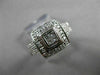 ESTATE WIDE .50CT DIAMOND 14K WHITE GOLD FILIGREE CLUSTER ENGAGEMENT RING #21529
