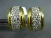 ESTATE LARGE 2.70CT DIAMOND 14K WHITE & YELLOW GOLD CLIP ON EARRINGS E VVS #635
