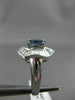 ESTATE WIDE 2.82CT DIAMOND & KASHMIR SAPPHIRE 18KT WHITE GOLD 3D ENGAGEMENT RING