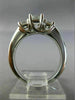 ESTATE .86CT DIAMOND 14KT WHITE GOLD 3 STONE PRINCESS LOVE ENGAGEMENT RING 25786