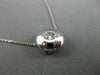 ESTATE .15CT ROUND CUT DIAMOND 14KT WHITE GOLD 3D ROUND SOLITAIRE PENDANT#19649